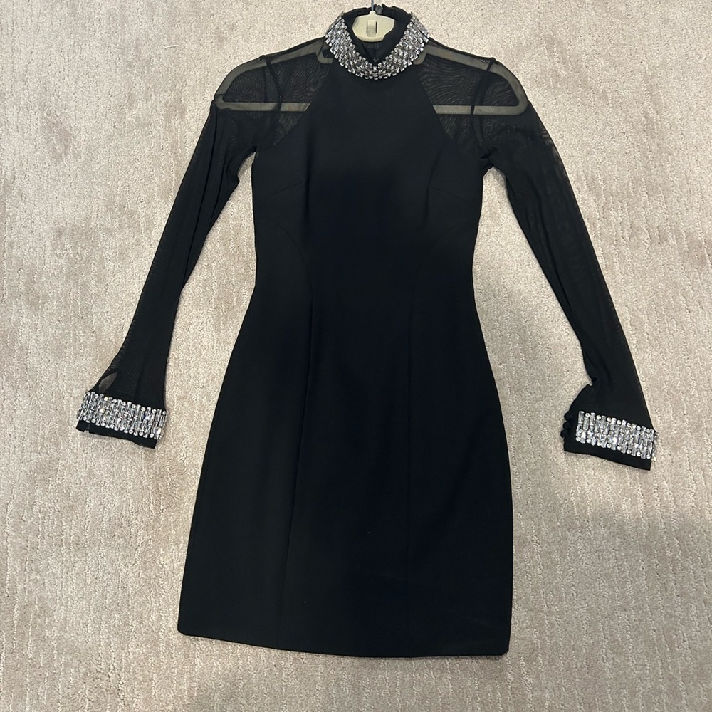 Cinq A Sept Loretta Embellished Knit Minidress
Black